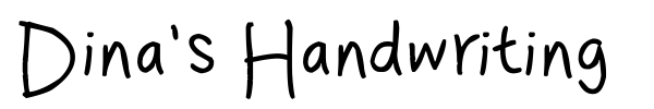 Dina's Handwriting font preview